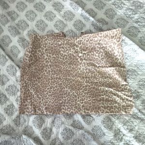 Pink/beige Cheetah Mini Skirt